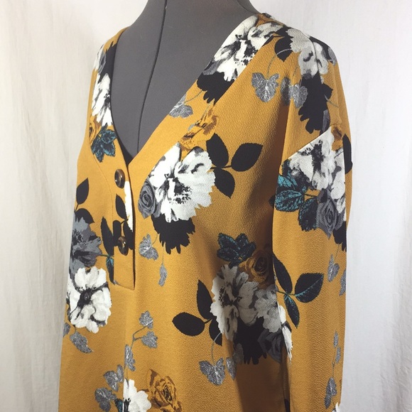 Jules & Leopold 3/4 Sleeve Floral Top Size M/M - Picture 3 of 9